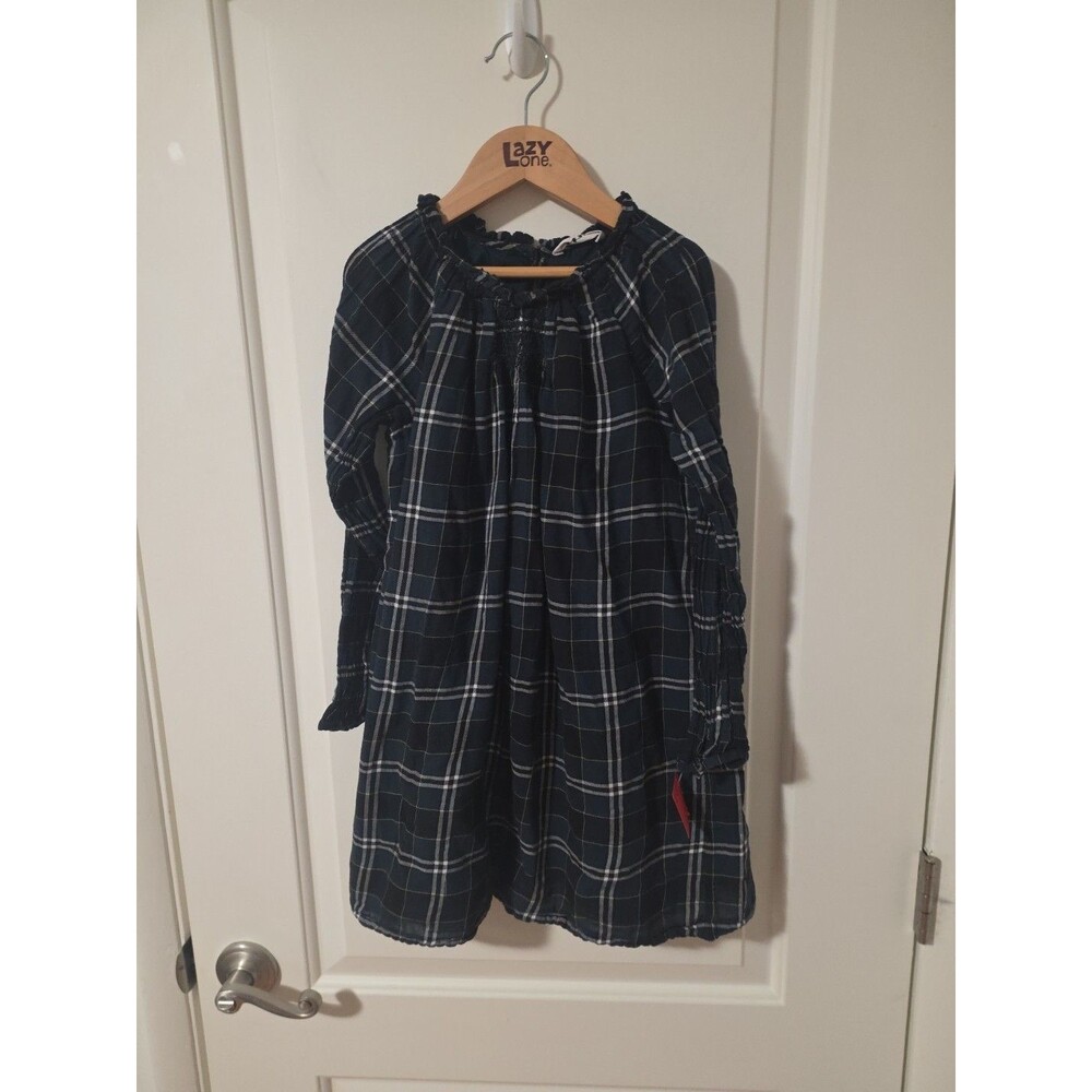 RARE Doen kids Green Lucy Plaid cottage dress Size 10